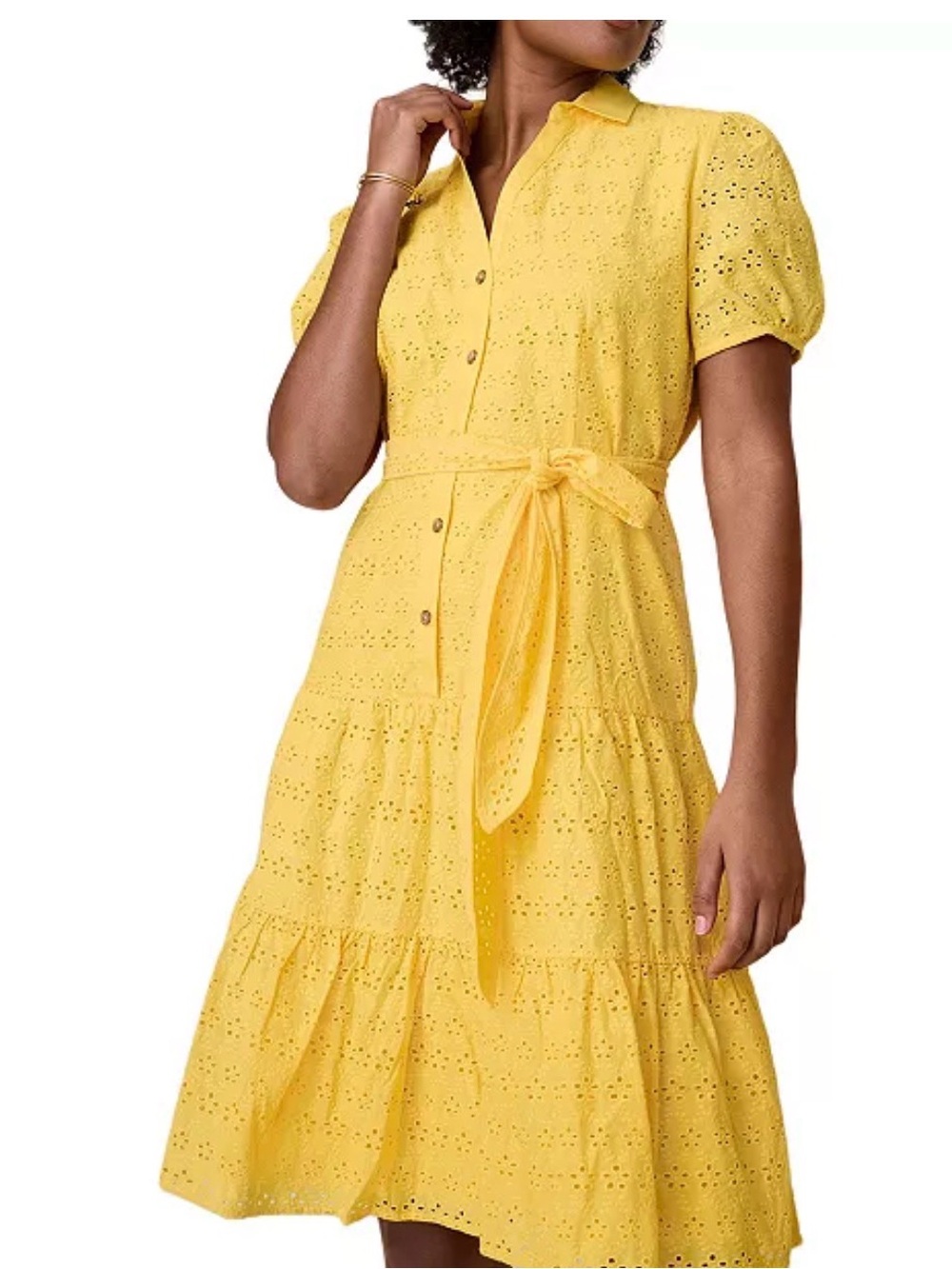 Untuckit Agusta Eyelet Short Sleeve Dress